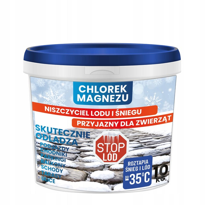 CHLORURE DE MAGNÉSIUM 10 KG – dégivrant, meilleur que le sel de déneigement et sans danger pour les animaux !