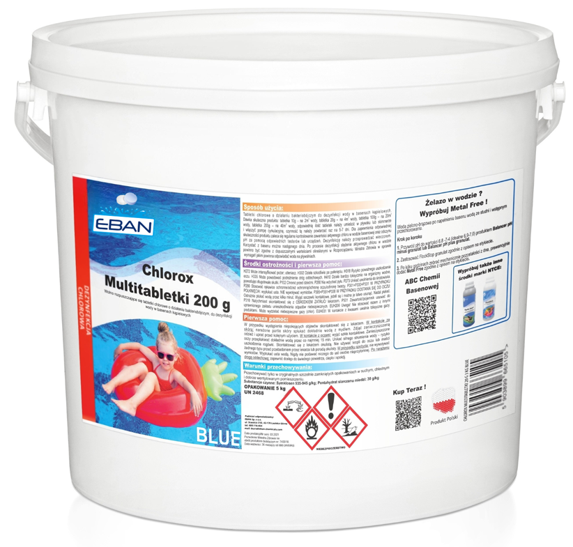 Chlorox Multitabs 200 g – Pastilles de chlore pour piscines – 5 kg
