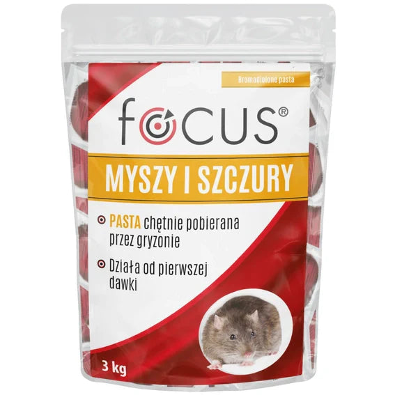 Focus Pasta – appât rodenticide contre les rats, les souris et autres rongeurs | 3 kg