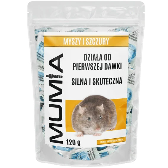 Pâte pour momies (brodifacoum) – Répulsif contre les souris et les rongeurs | 120 g